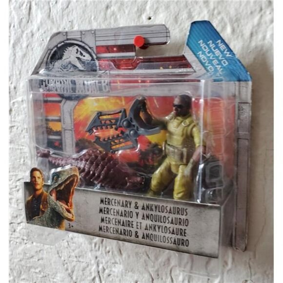 Jurassic World Fallen Kingdom: Mercenary & Ankylosaurus Action Figure Set Roar - Picture 8 of 8